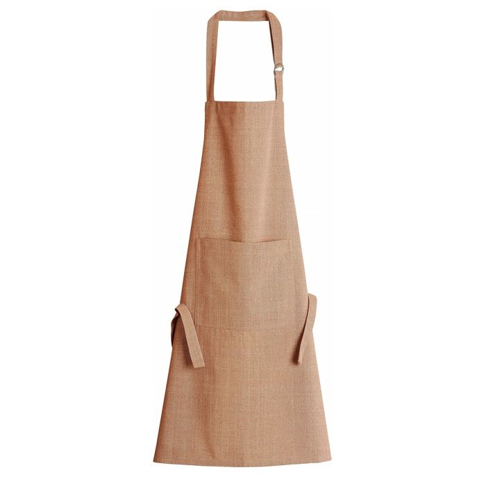 Tablier - Fils flammé terracotta - 70 x 85 cm - 100 % polyester recyclé - Sangle ajustable