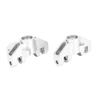 2pcs RC Steering Cup Professional Aluminum Alloy Steering Cup for LOSI Hammer Rey U4 Rock Racer 1 10 RC Car Silver