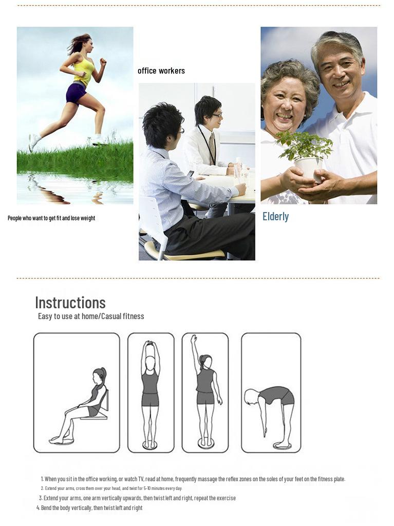 Freizeit Fitness Massage Abnehmen Taillentrimmer mit magnetischer Drehscheibe