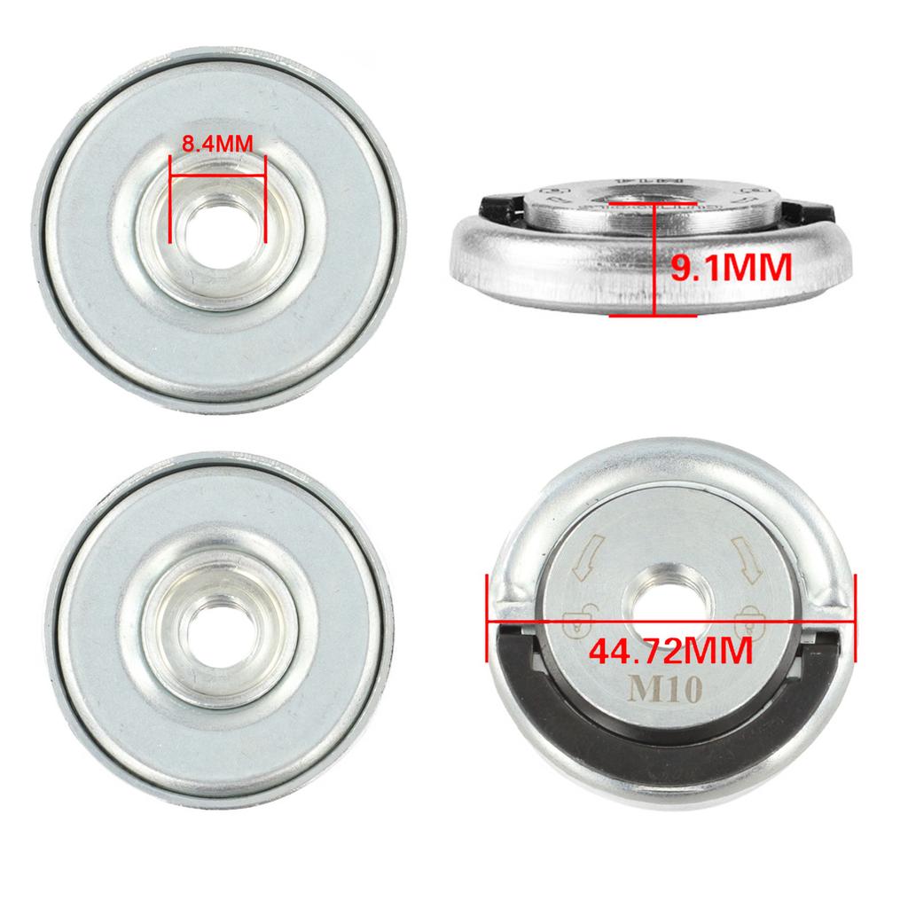 1Pc M10 Quick Release Self-Locking Grinder Pressing Plate Flange Nut Power Chuck Power Tool Accessories
