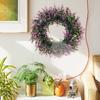 15.7" Door Wreath, Front Door Wreath Pendant, Plastics Artificial Flower Wreath, Home Door Ring Decoration, Large Artificial Eucalyptus Wreaths