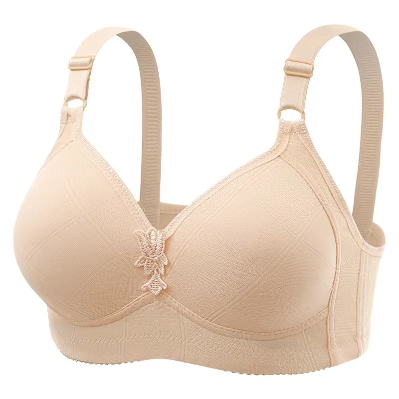 Große und dünne Dessous für Frauen ohne Stahlbügel, mit Raffung und Lifting-BH, zur Sammlung von Hilfsbrüsten und nicht-magnetischer High-End-BH