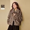INMAN Faux Fox Fur Lapel Short Winter Coat