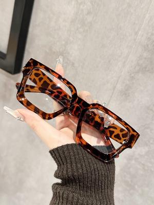 1PC Moda Cuadrado Montura de Plástico Mujer Gafas Transparentes Para Hombre Vida Diaria Tomar Foto Gafas Accesorios de Ropa.