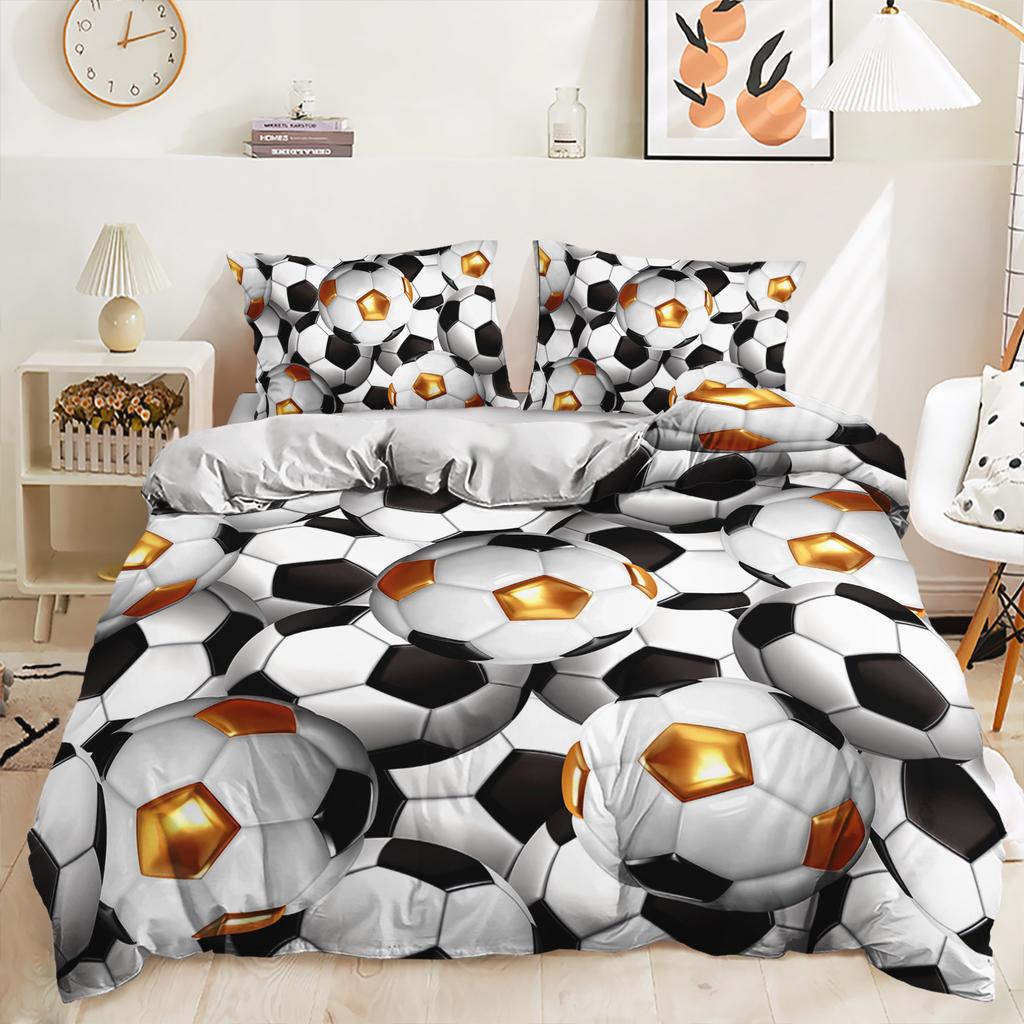 Three-Piece World Cup Football Quilt Cover Decorative Bedding Digital Printing Kit