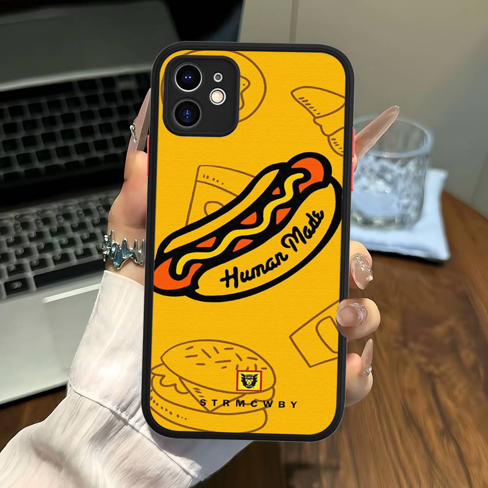 Fashion H-Human M-Made For IPhone Air 16 15 14 Plus 13 12 11 Pro Max Matte Cover Jelly Shockproof Phone Case