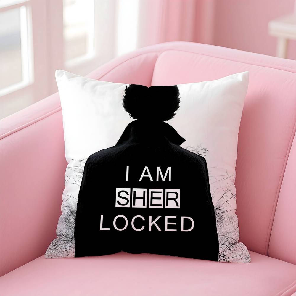 Hot Movie S-Sherlocks Pillow Case Anti-Dustmite Pillowcase Invisible Zipper Silky Short Plush Sofa Cushion Cover
