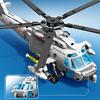 550pcs Creative Helicopter Building Blocks, DIY Gifts For Kids, Military Armed Aircraft Model Assembly Bricks NO BOX