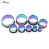 Alisouy 1PC 6-25mm G23 Titanium Kleurverloop Uitlopende Oor Gauges Tunnels Plugs Stretchers Expander Flesh Piercing Lichaams Sieraden