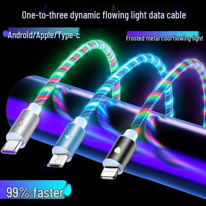 5A Fast Charging Rainbow Data Cable for Apple, Android, Type-C, Huawei, Oppo, Xiaomi, Vivo