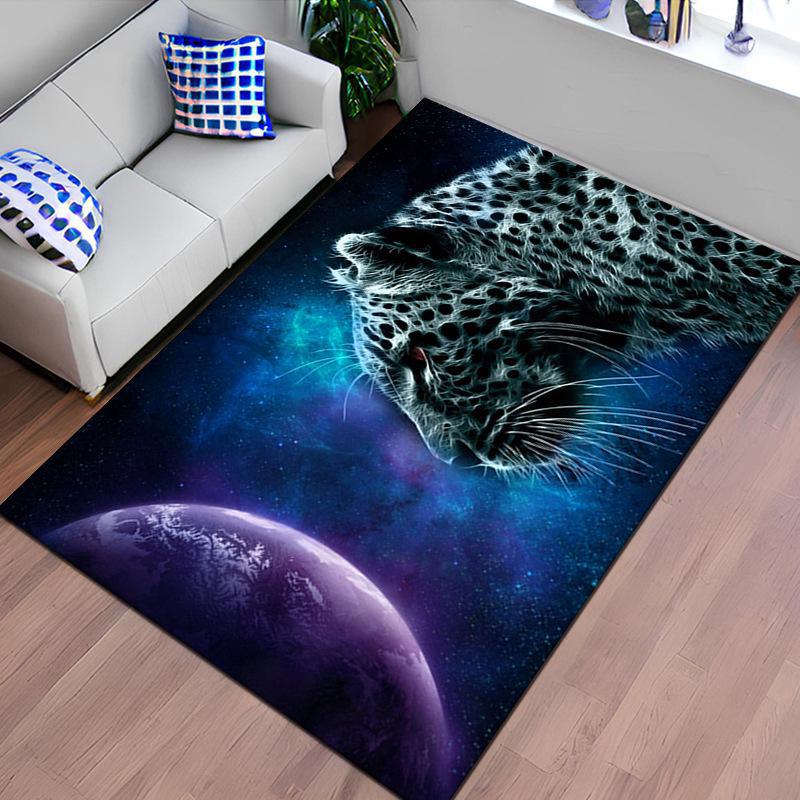 3D Tiger Cartoon Animal Print Living Room Carpet for Sofa, Coffee Table, Bedroom.