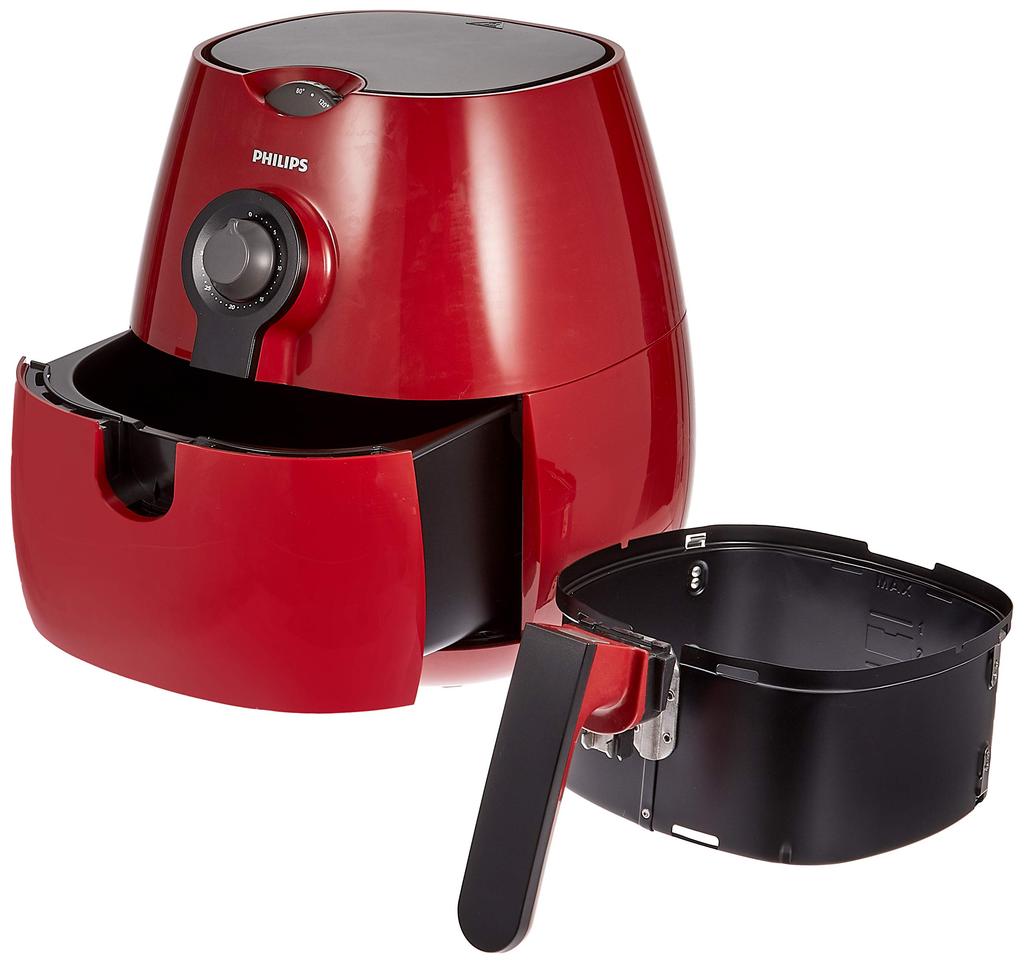Philips Airfryer Electric Fryer for høyhastighets luftsirkulasjon Rød steking, grilling, steking, baking, teknologi, 2,2L/800g HD9216/66