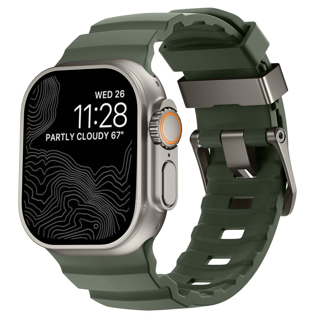 Trail Silicone Strap For Apple Watch Ultra 3 2 49mm Band 11 10 9 8 7 46mm 45mm High-end Bracelet Wristband iWatch 6 5 SE 3 44mm