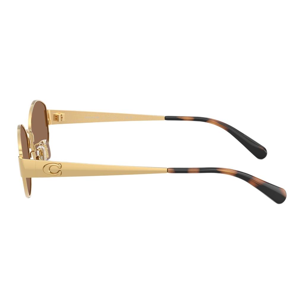 Coach 7192D C Logo Metal Irregular Shape Sunglasses Unisex sunglasses Gold 0HC7192D-944113
