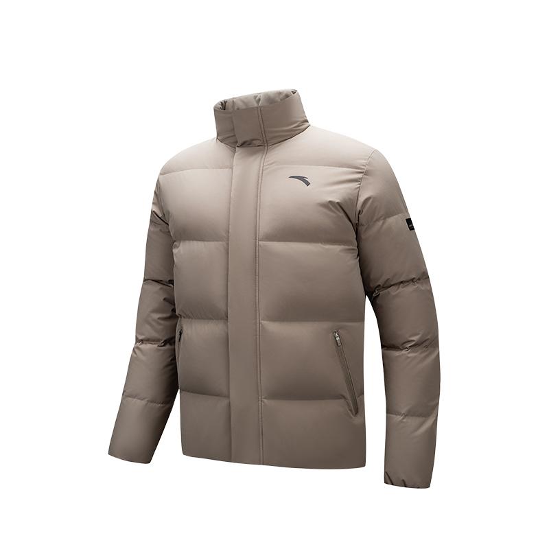 

Anta Training Series Solid Color Short Stand Collar Casual Versatile Warm Water Resistant Outdoor Down Jacket Men Jacket Gray 952547902-1 3XL