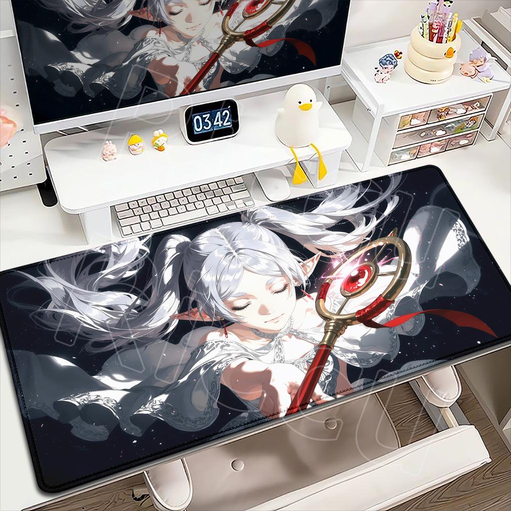 HD Printing Frieren At the Funeral Mousepads Anti-Slip Rubber Bottom Mousepad Large Size Esports Games Office Desk Pad Table Mat
