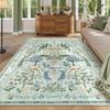 Botanical Bird Print Area Rug – Fresh Nature-Inspired Living Room Carpet, Non-Slip Stain Resistant Easy-Care Bedroom Bedside