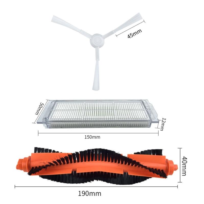 Main Brush Robot Vacuum Cleaner Accessories for Mijia 2/C101 Sweeper Replacement Main Brush Roller Filters Mop Cloth