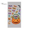 Decorative Window Posters Halloween Cartoon Cling Stickers, Ghost Pumpkin Candy Glass Decals, Self-Adhesive Removable Clings Art for Home Doors