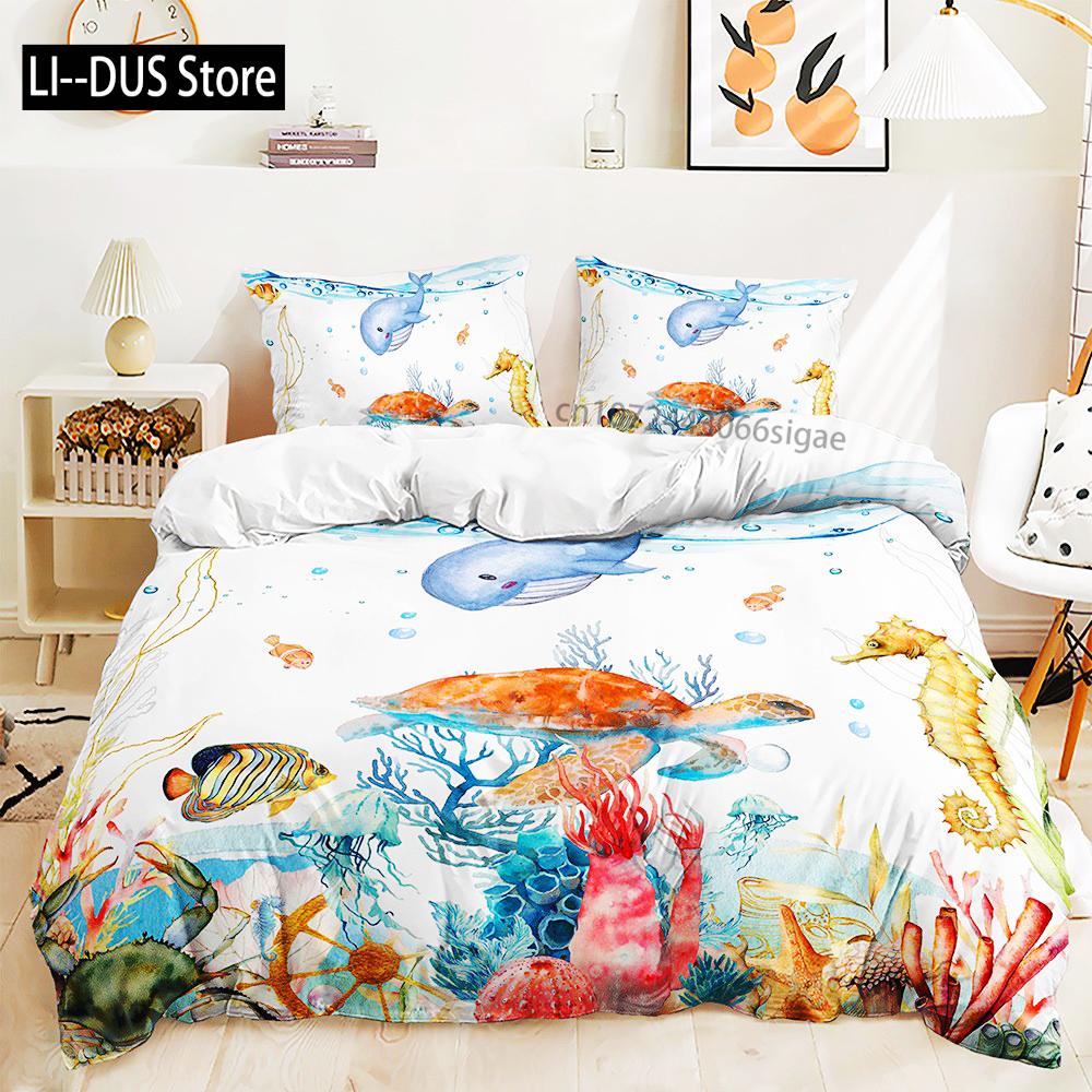 

Comforter Mermaid Beautiful Rainbow Bedding Set Polyester Single Full Twin Queen Comforter Sets For Girls Women Comforter (quilt)-EU Single(135*200cm)3pcs