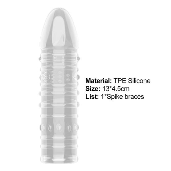 Penis Extension Cover High Toughness Easy Clean Practical Great Male Enlargement Sleeve Sexual Toy for Men