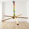Large Size Rotating Bird Perch Toy Colorful Beads Parrot Play Rack  for Pet Birds