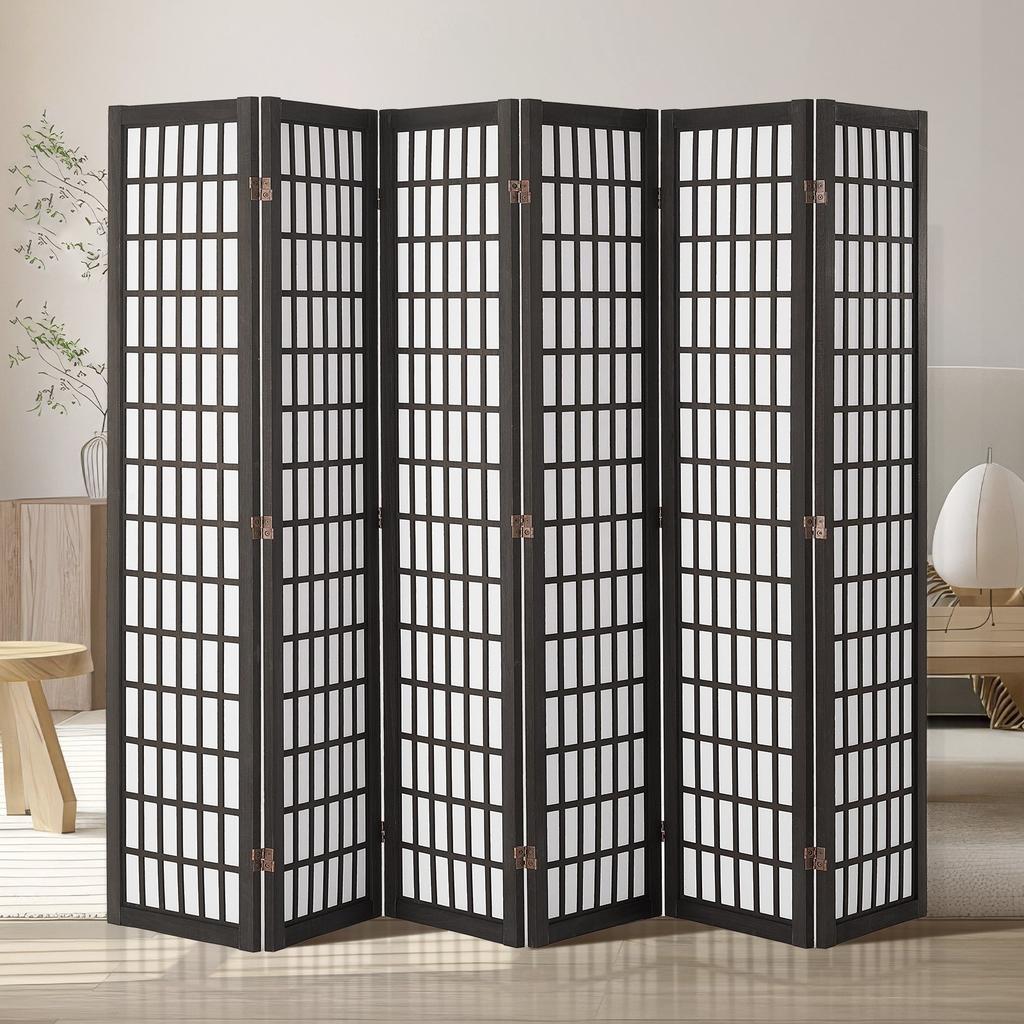 VEVOR Room Divider, 6 Panel Japanese Room Divider, Folding Privacy Screen Indoor, Portable Partition Dividers and Decoration Screens