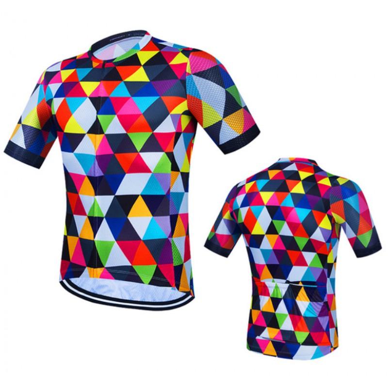 Men Women Cycling Jersey Short Sleeve Bike Shirt Breathable Quick Dry Road Mountain Riding
