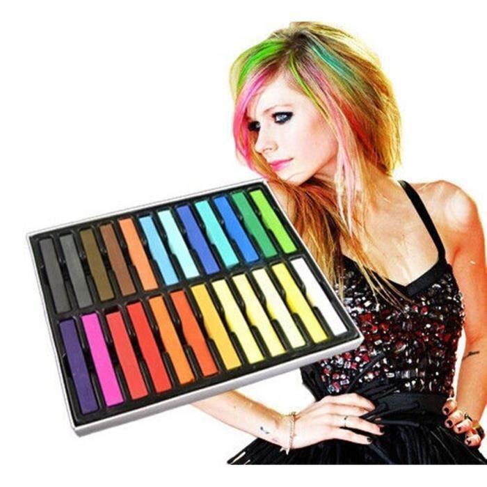 24 hårkritor hair chalk färgläggning Icke-permanent Atoxisk