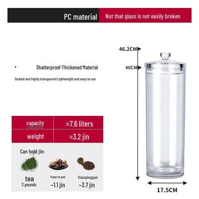 Transparent Cylindrical Storage Canister