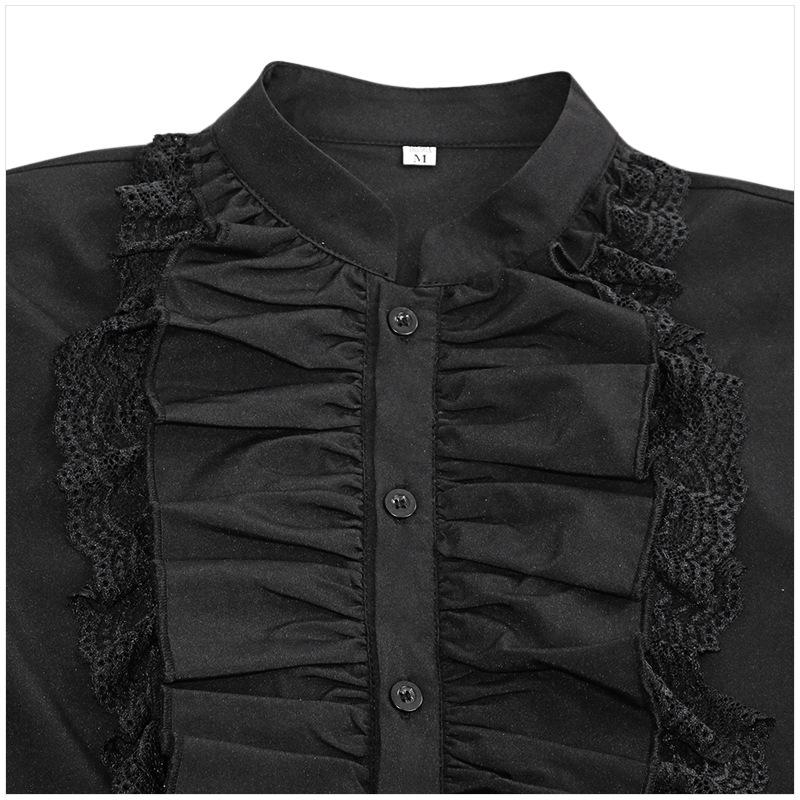 2021 European & American Men's Solid Color Steampunk Retro Stand Collar Coat