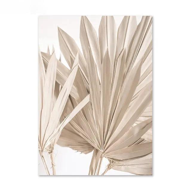 Nordic Beige Dandelion Painting Poster Reed Canvas Art Print Flower Posters Bunny Tail Grass Wall Art Picture Living Room Decor