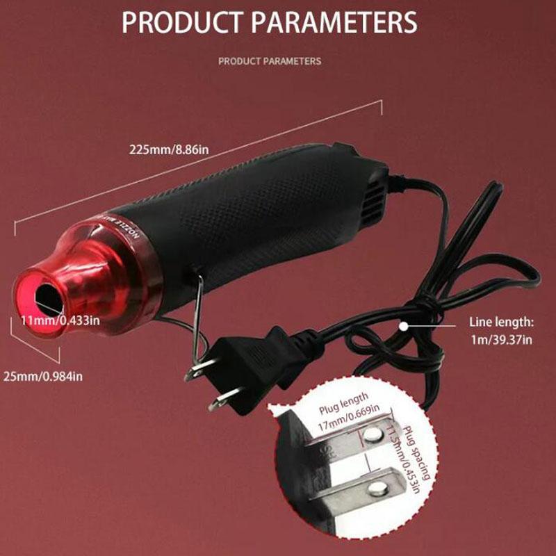 220V Hot Air Gun Soldering Temperature Blower Gun DIY Crafts Electric Power Hot Dryer Mini Heat Gun For Shrink Tubing Car Wrap