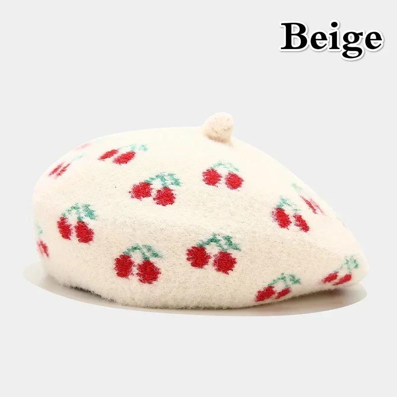 Fashion Multicolor Autumn and Winter Warm Hats Wool Thick Berets French Artist Women Painter Hat Warm Cap Beanies Accessories