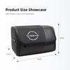 Caja Organizadora de Cuero con Logo de Coche Estuche de Almacenamiento para Maletero de Coche Para Nissan Qashqai J10 J11 Navara Juke GTR 350z Patrol Leaf X-trai