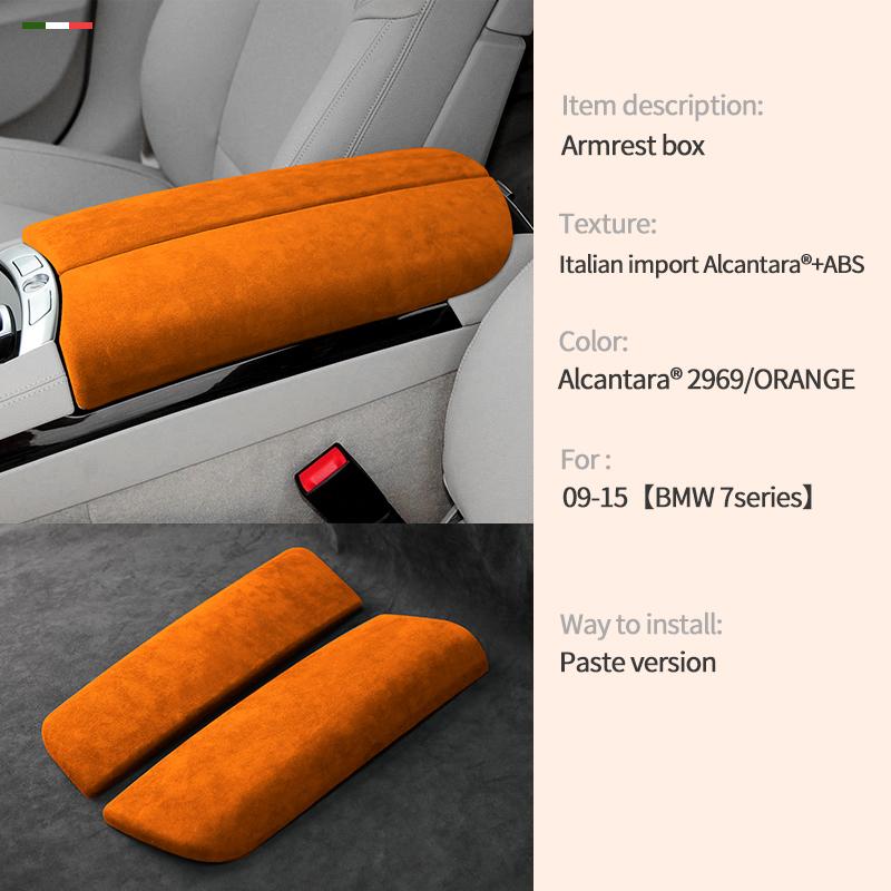for BMW 7 Series F01 F02 F03 F04 2009 2010 2011 2012 2013 2014 2015 Car Center Console Armrest Trim Cover Alcantara Suede