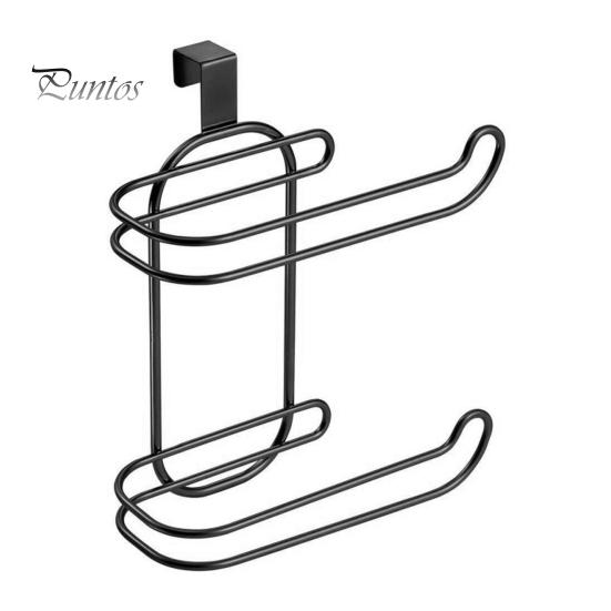 

Держатель для туалетной бумаги, подставка для салфеток, двухслойная конструкция, прочный, устойчивый к ржавчине, диспенсер для рулонов салфеток, органайзер для ванной комнаты и кухни чёрный