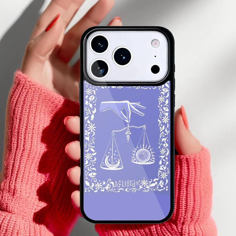 Zodiac Libra Balance Phone Case for iPhone 17 Air 16e 15 14 13 Pro Max Back Cover for 12 11 Pro Coque