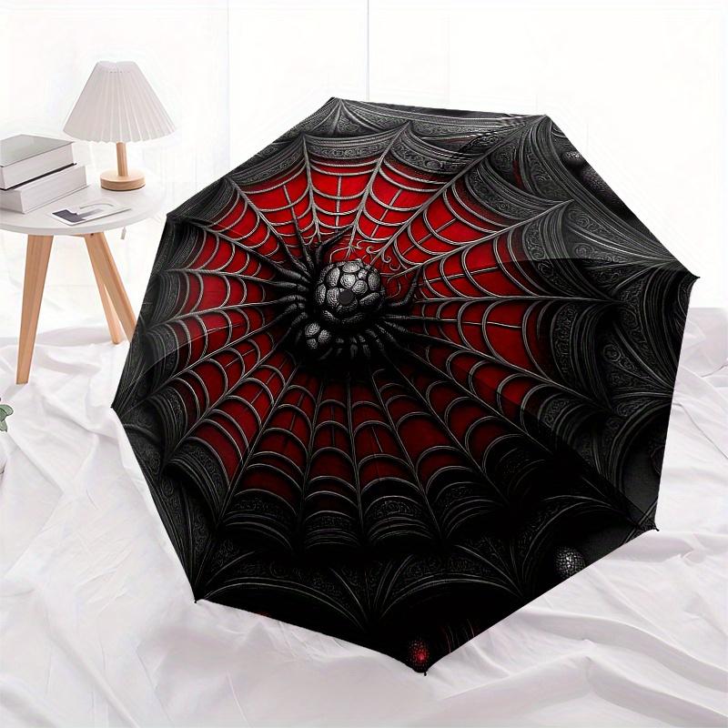 Dark Web Spider Web Wall Art: Gothic Decor for Any RoomUmbrella, Portable 3-Fold Umbrella for Men & Women,Christmas Gift ES323