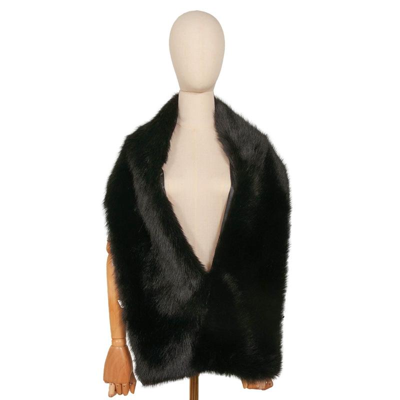 1Pc Cheongsam Winter Dress Accessories Warm Scarf Acrylic Wedding Dress Long Hair Fur Shawl Wedding Shawl