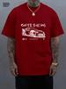 New Model Stereoscopic Men's Graphic Print Short Men's Vintage Classic Car Hand-painted Print T-shirt American Ret