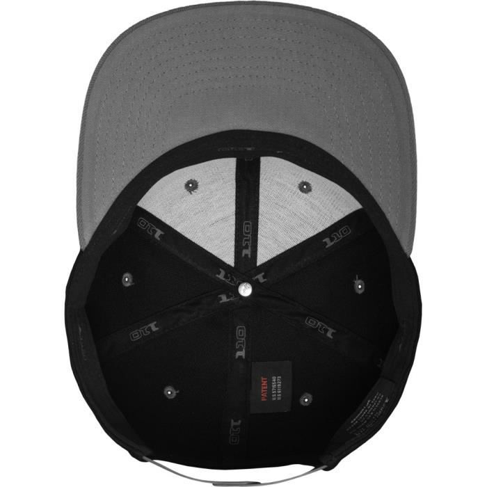 Flexfit 110 Fitted Snapback Casquette - Noir / Gri