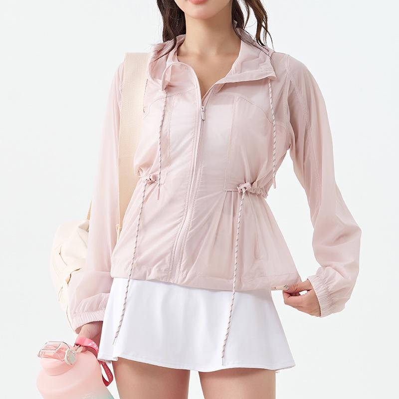 Women's Lightweight Hooded Jacket - Quick-Dry, Breathable, Skin-Friendly Sportswear for Spring & Autumn