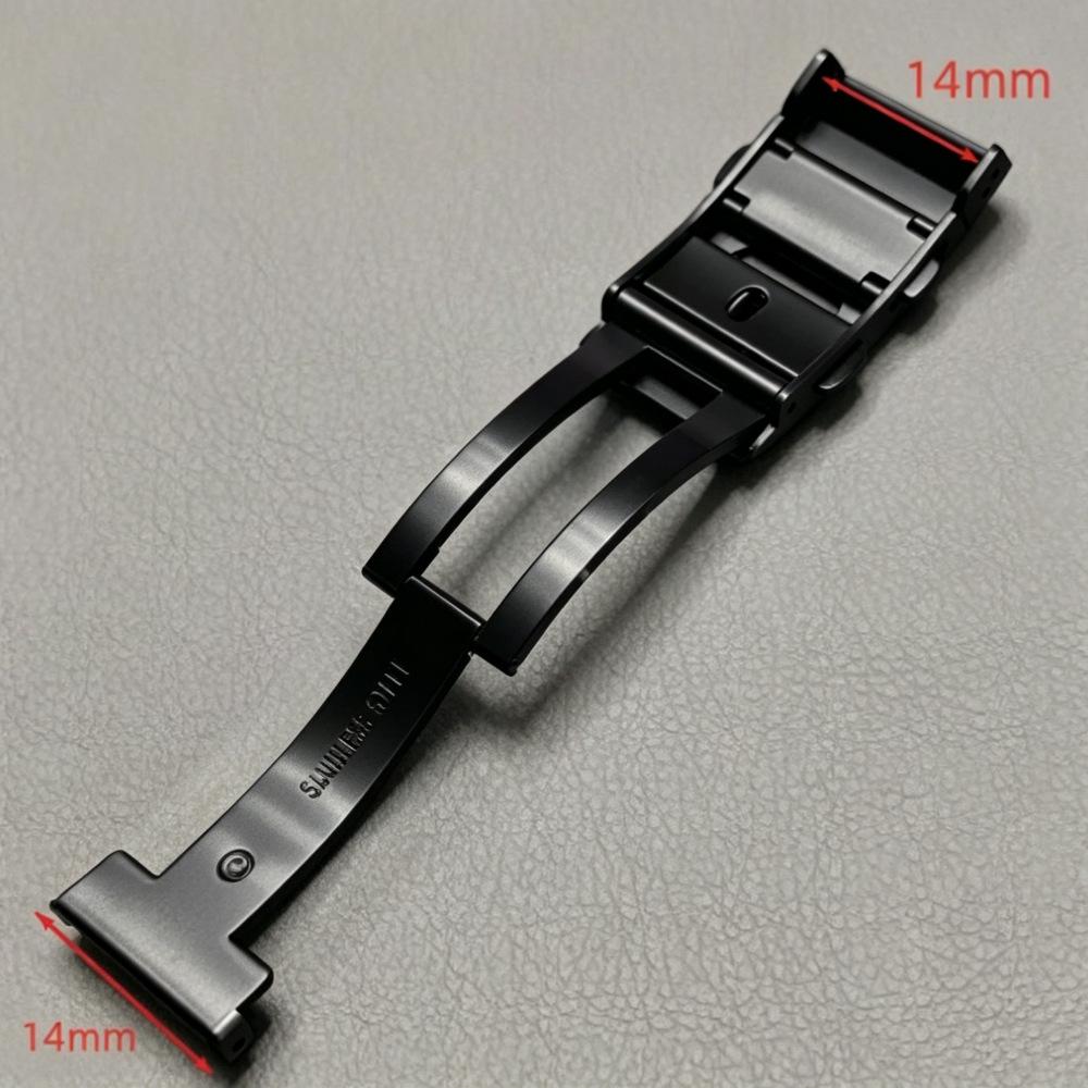 Correa de Reloj de Acero Inoxidable 316L de Primera Calidad con Cierre de Doble Pulsador, Longitud Ajustable 18/20/22mm