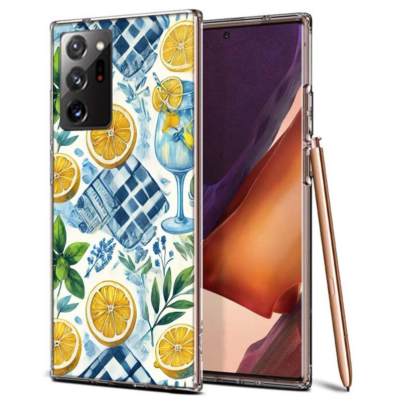 Mediterranean Lemon Phone Case for Samsung A55 A35 A25 A15 A07 A05S A16 A17 A26 A36 A37 A56 A57 Galaxy Note 20 10 A50S A71 A51 A
