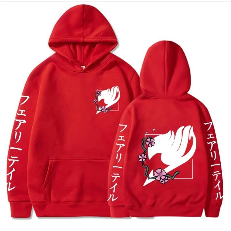 Anime Fairy Tail Clothes Autumn Fleece Manga Hoodies Casual Loose Sweatshirt Long Sleeve Streetwear Unisex Pullover