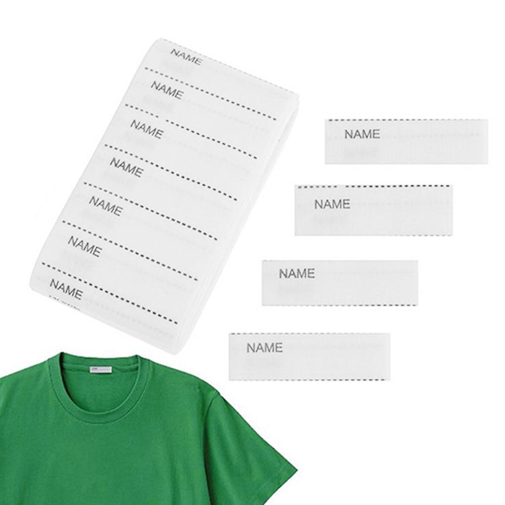 200pcs Iron On Woven Name Labels White Sew on Name Tags Iron On Clothing Labels For School Uniforms