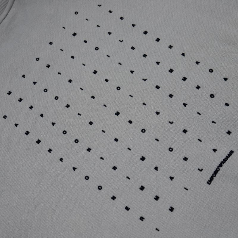 Emporio Armani FW24 Logo Letter Print Crew Neck Long Sleeve Sweatshirt Men Sweatshirt Gray 6D1M95-1JTAZ-06K3