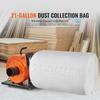 Dust Collector, 1HP 460 CFM Air Flow, Rolling Dust Collector with 21-Gallon Dust Collection Bag, 2.5 Micron Bag Filtration, Industrial Workshop Mobile
