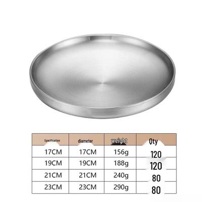 ZISIZ Double-Layer Stainless Steel Grill & Meal Prep Plate